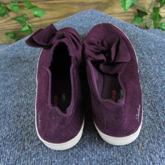 SKECHERS Women's Memory Foam Loafer‎ Burgundy Textile 8 Medium Gently Used 2025 - Picture 4 of 7